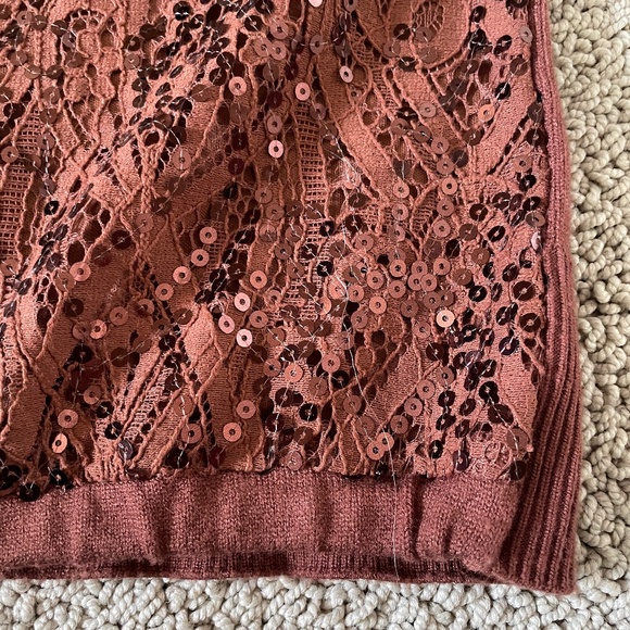 NWT - Badgley Mischa Sequin Top = SZ S - Picture 6 of 8